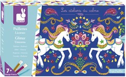 Janod knutselset glitter eenhoorns creatief speelgoed