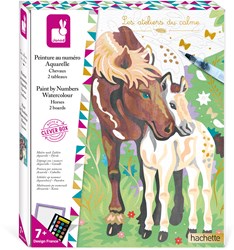Janod schilderen op nummer paarden - creatief knutselpakket
