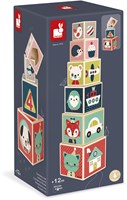 Janod houten stapeltoren - Baby Forest piramide 6 blokken - educatief speelgoed-2