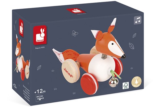 Janod houten trekfiguur vos - Zigolos - motoriek speelgoed-2