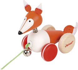 Janod houten trekfiguur vos - Zigolos - motoriek speelgoed