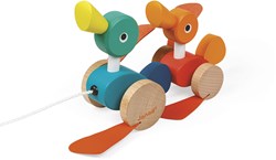 Janod houten trekfiguur - Eendenfamilie - peuterspeelgoed motoriek