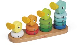 Janod houten stapelspel - educatief speelgoed eendenfamilie