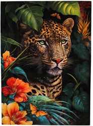 Muurkunst luipaard canvas glans 70x100cm