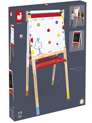 Janod schoolbord - verstelbaar krijtbord en whiteboard Splash-2