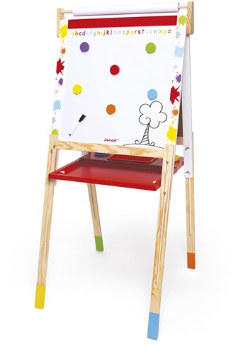 Janod schoolbord - verstelbaar krijtbord en whiteboard Splash