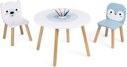 Janod houten tafel en 2 stoelen - Polar kinderspeelset