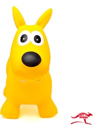 Hippy Skippy skippybal hond geel - speelgoed springbal voor kinderen