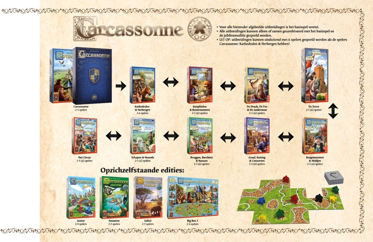 voor de hand liggend Evenement Mellow 999 Games Carcassonne: Jagers & Verzamelaars bij Planet Happy