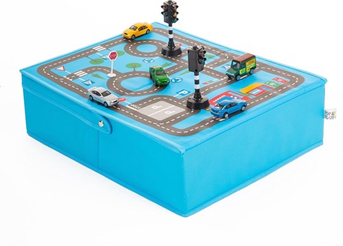 Pop-it-Up Garage opbergbox - Speelgoed opbergdoos en speelmat - Voor auto's en ander speelgoed-2