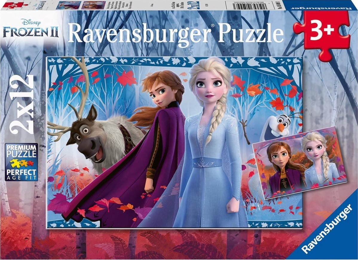 Erge, ernstige Politiek Markeer Ravensburger puzzel Disney Frozen 2 - 2x 12 stukje
