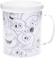 Kleur je eigen mok lachgezicht - creatieve mok voor kinderen knutselen-2