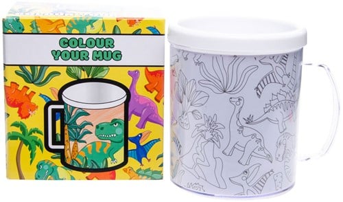 Kleur je eigen Mok Dino