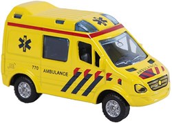 Ambulance speelgoedauto die-cast pull-back 8 cm met Mercedes-Benz design