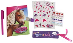 Dagboek paardenthema met slot en stickers - geheimen boekje voor kinderen