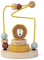 Trixie houten kralenframe - educatief speelgoed Mr. Lion geel FSC hout-2