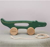 Trixie houten trekspeeltje krokodil - FSC babyspeelgoed - groen-2