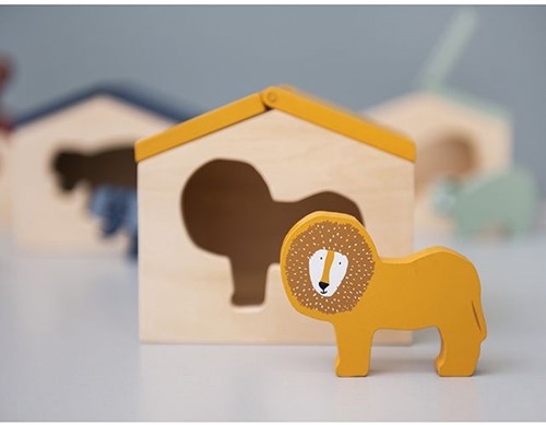 Trixie houten vormenstoof - Mr. Lion - FSC houten speelgoed geel-3