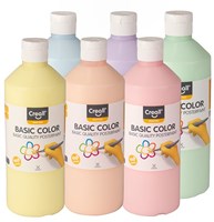 Creall plakkaatverf set pastel - 6 kleuren plakkaatverf voor kinderen