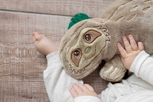 Mom's Care SOFT BABY TOYS Sensory Activity Pillow Sloth 4