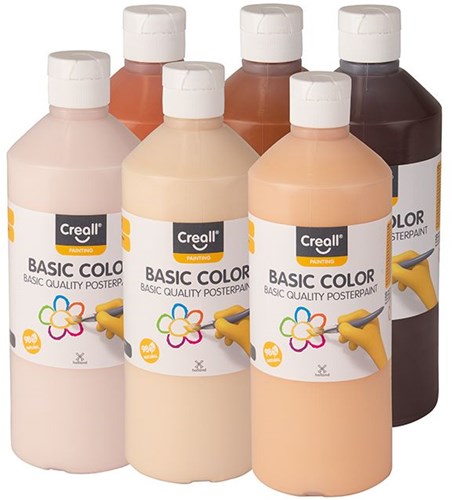 Creall plakkaatverf speelgoed 500ml huidskleur beige voor kinderen-3