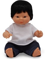 The Doll Factory babypop jongen 30 cm met kleren Finn speelgoedpop