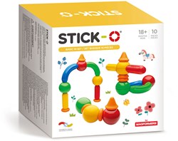 Stick-O magnetisch bouwspeelgoed basisset 10-delig voor peuters en kleuters