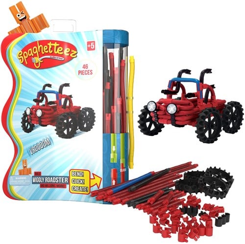 Spaghetteez Wiggly Roadsters Flexibele Bouwstaafjes, 46dlg.