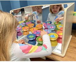 TickiT houten spiegel educatief speelgoed - verkenningsspiegel