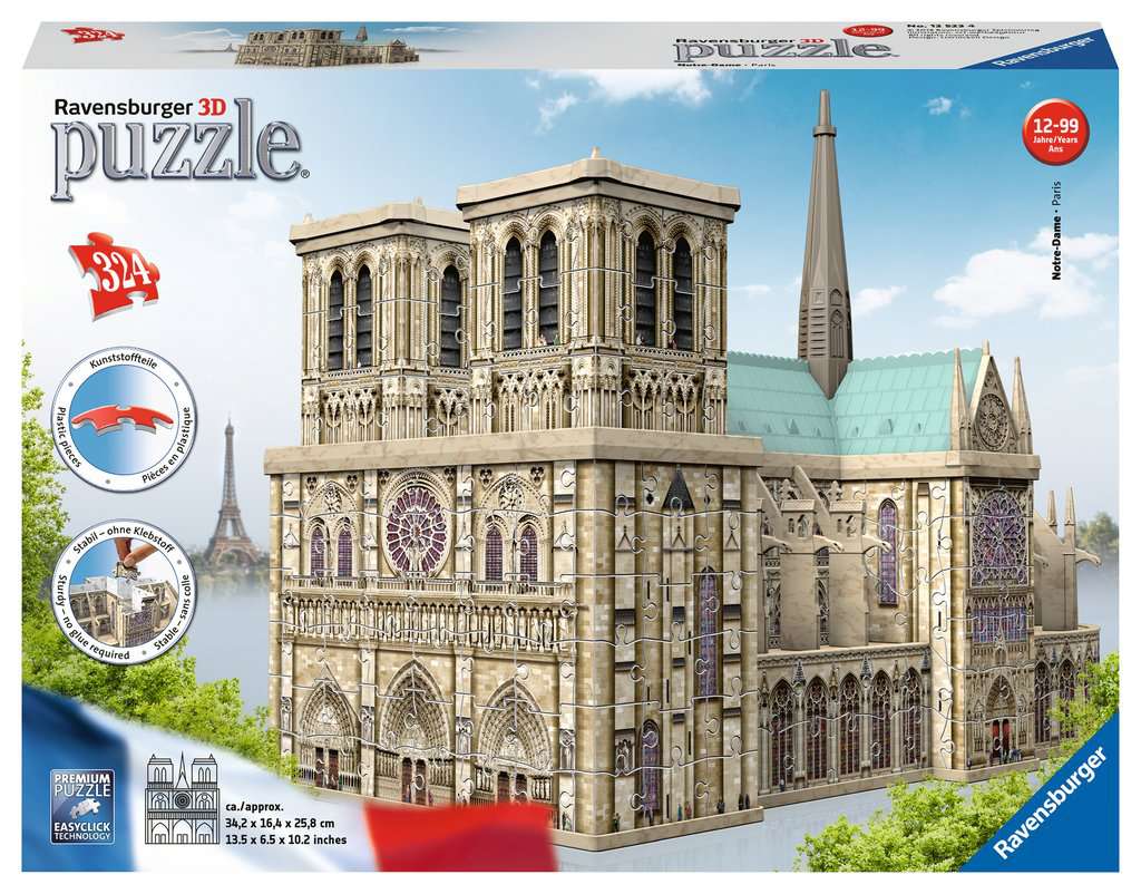 Staan voor partij Vluchtig Ravensburger 3D puzzel gebouw Notre Dame Parijs -