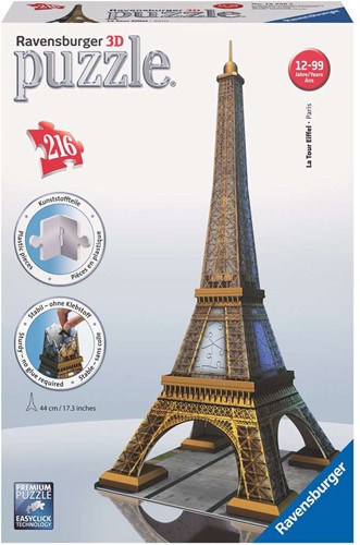 Ravensburger 3D puzzel gebouw Eiffeltoren - 216 stukjes