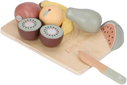 Little Dutch houten snijfruit speelgoed set voor kinderen - rollenspel