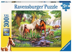 Ravensburger puzzel Wilde paarden bij de rivier - legpuzzel - 300 stukjes