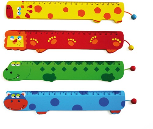 Funny animal ruler wood