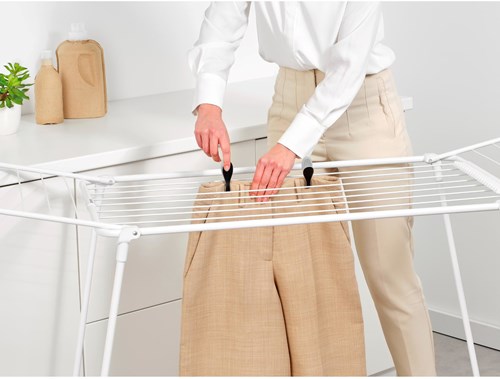 Brabantia droogrek HangOn Too 18 meter wit inklapbaar wasrek-3