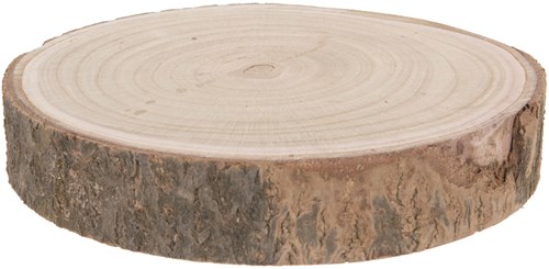 Plateau Paulownia hout decoratie schijf 23cm multicolor