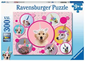 Ravensburger Kinderpuzzel 300 stukjes Schattige eenhoorn-honden