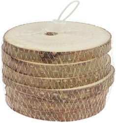 Koopman houten onderzetters boomschors 11cm set van 6 decoratie