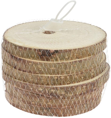Koopman houten onderzetters boomschors 11cm set van 6 decoratie