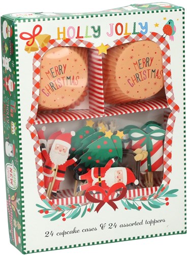 Cakevorm Set Kerst Design, 48dlg.