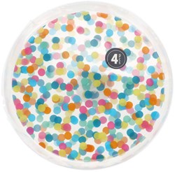 Bordjes met stippen kunststof dessertborden transparant 22,5cm 4 stuks
