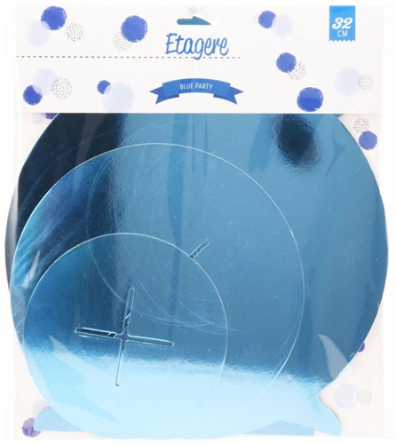 Etagere Karton 3 Laags Blauw