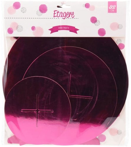 Etagere Karton 3 Laags Roze