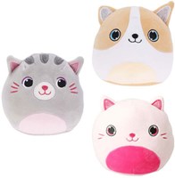 Pluche dieren knuffel bolvormig 14 cm multi kleuren speelgoed