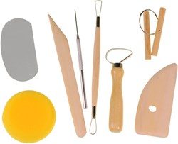 Kids at Work kleigereedschap set - Pottery Tool Kit 8-delig voor kinderen