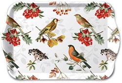 Ambiente dienblad herfst vogels 13x21cm decoratief serveerblad