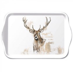 Ambiente dienblad melamine 13x21cm hert antlers decoratie