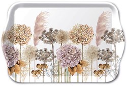 Ambiente dienblad decoratief 13x21cm bloemen droogbloemen melamine