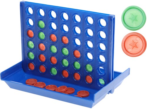 4 in lijn reisspel strategisch kinderspel kunststof multi color-2