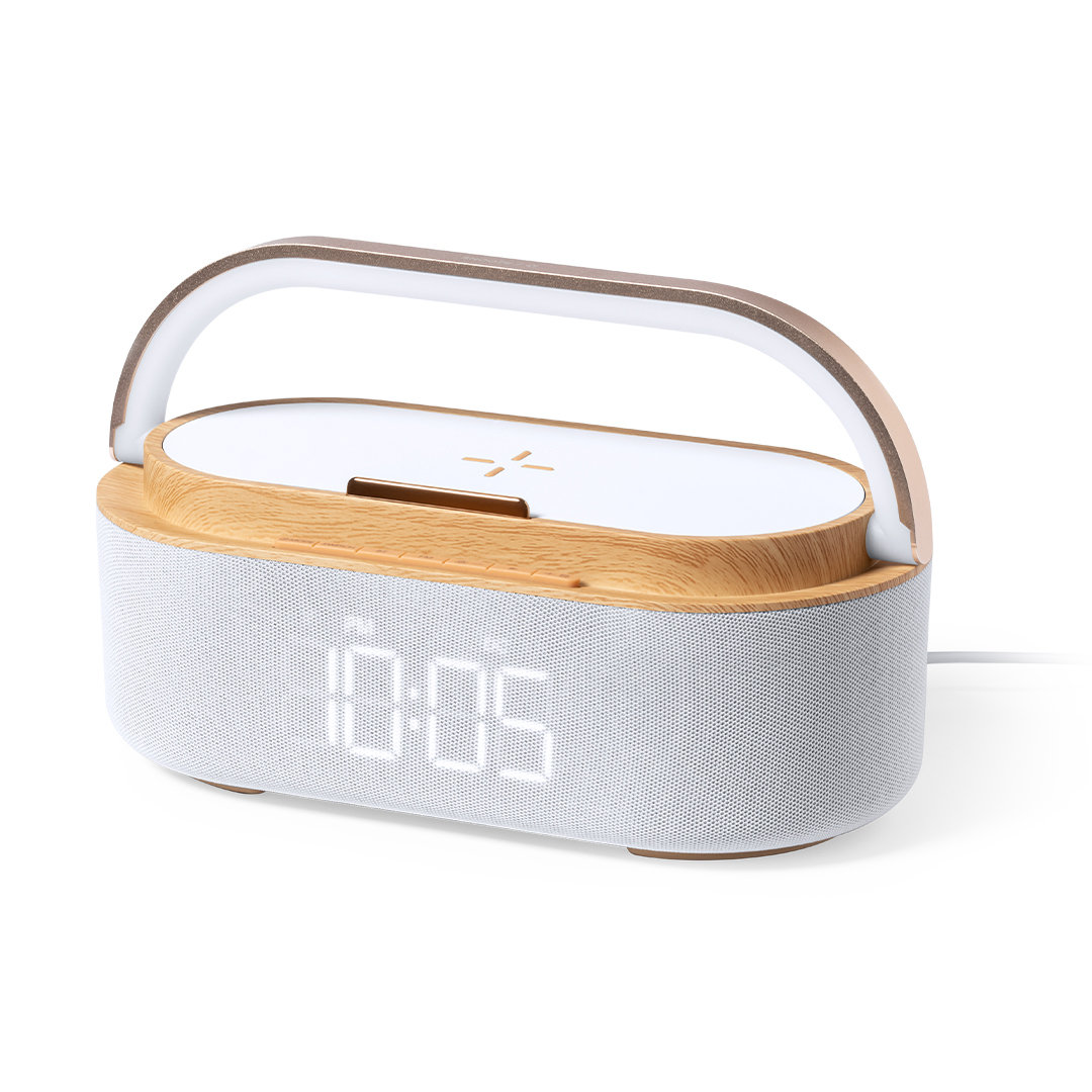 AIC WM3020i Digitale Radiowekker Met QI-oplader, FM-radio, USB-poort En Dimbaar Display – Zwart